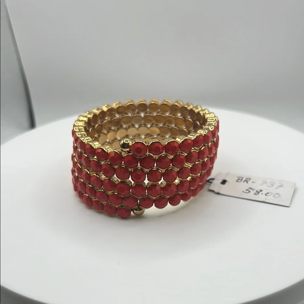 1350. Cara New York Gold and Orange Wraparound Bracelet